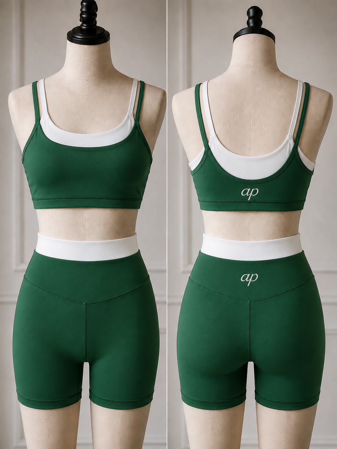 Game Day Two Piece Sets - Sports Bra and Biker Shorts