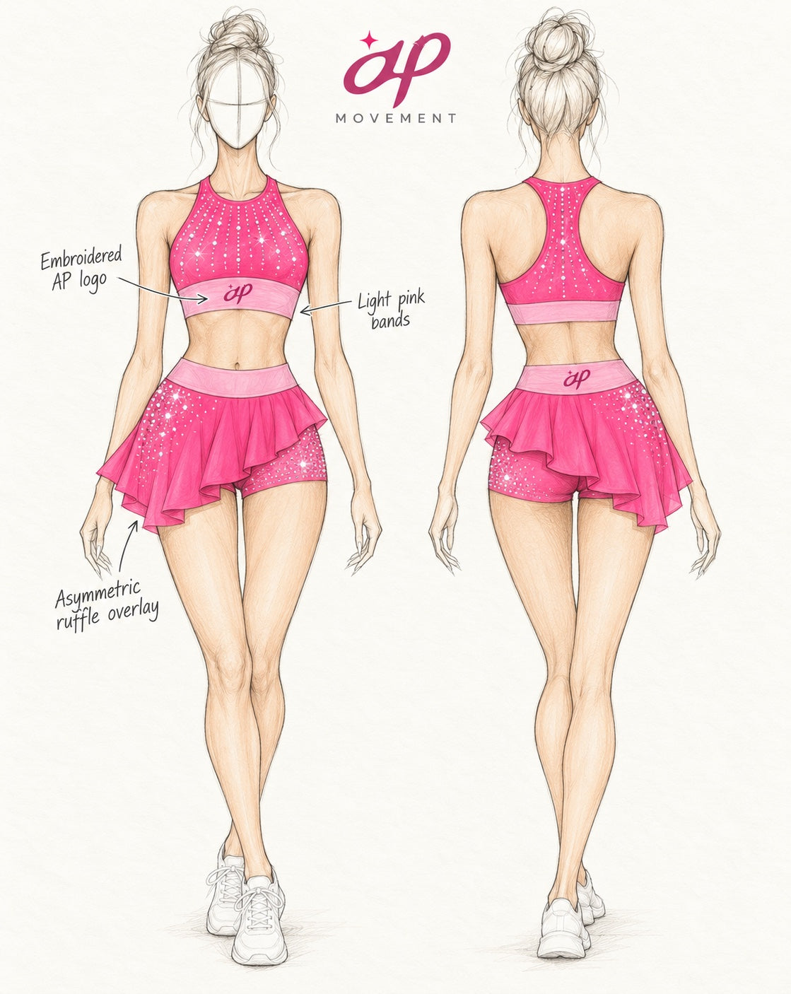 Pink Sparkle Activewear Set