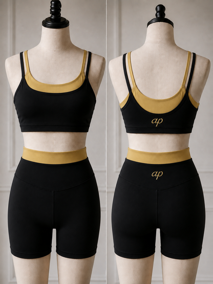 Game Day Two Piece Sets - Sports Bra and Biker Shorts