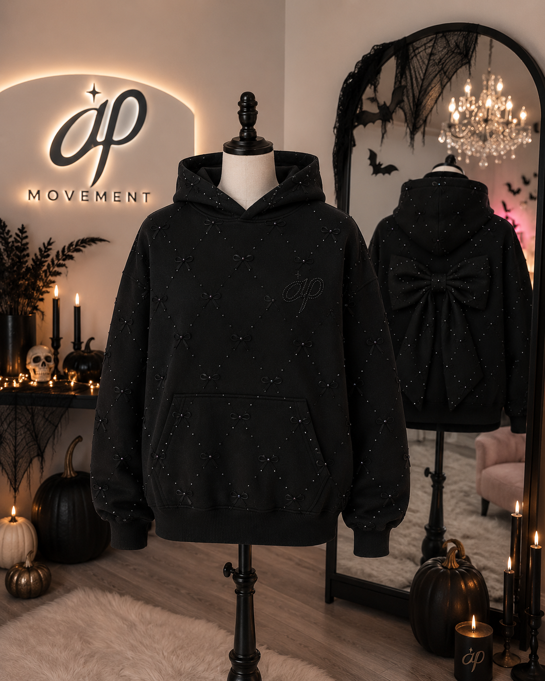 Black Bow Hoodie