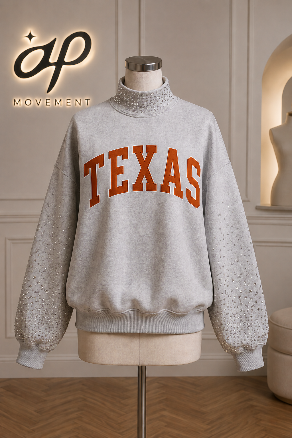 Game Day Rhinestone Mockneck
