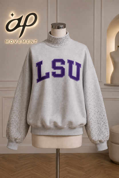 Game Day Rhinestone Mockneck