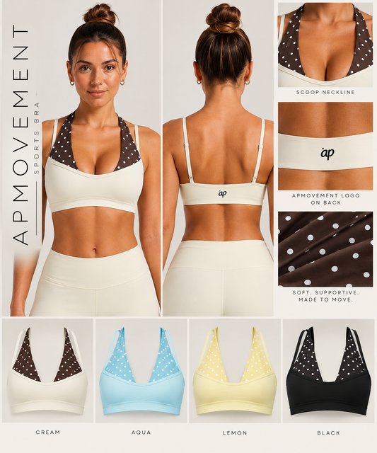 Polka Dot Sports Bra