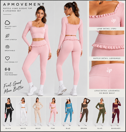 Ruffle Set - Long Sleeve & Flares Set