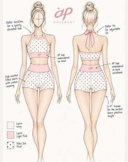 Pink Polka Athletic Set