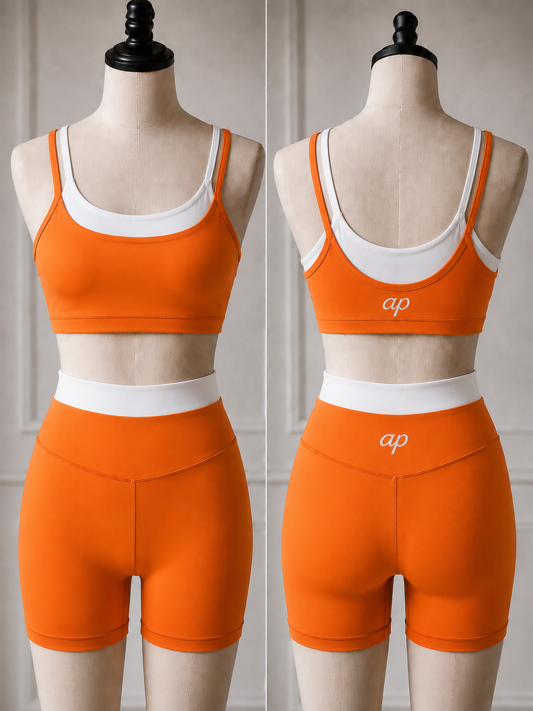 Game Day Two Piece Sets - Sports Bra and Biker Shorts