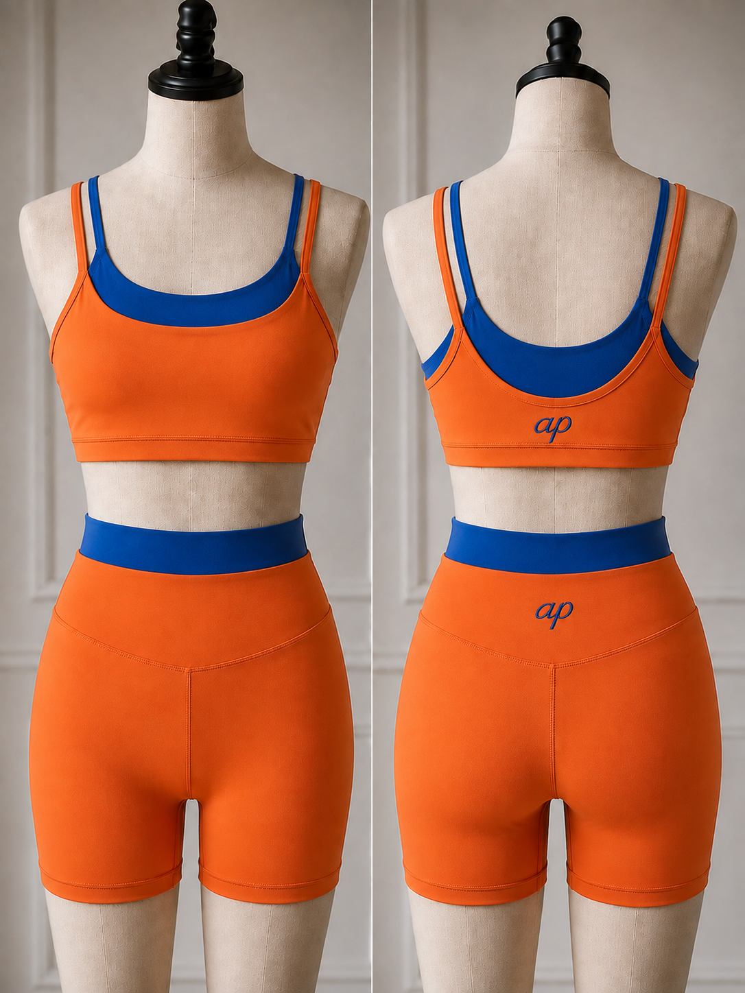 Game Day Two Piece Sets - Sports Bra and Biker Shorts