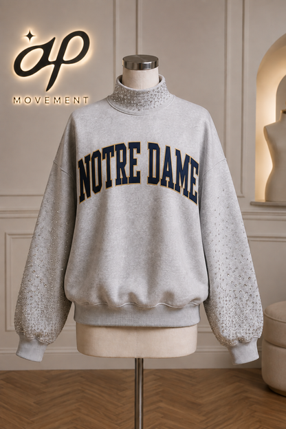 Game Day Rhinestone Mockneck