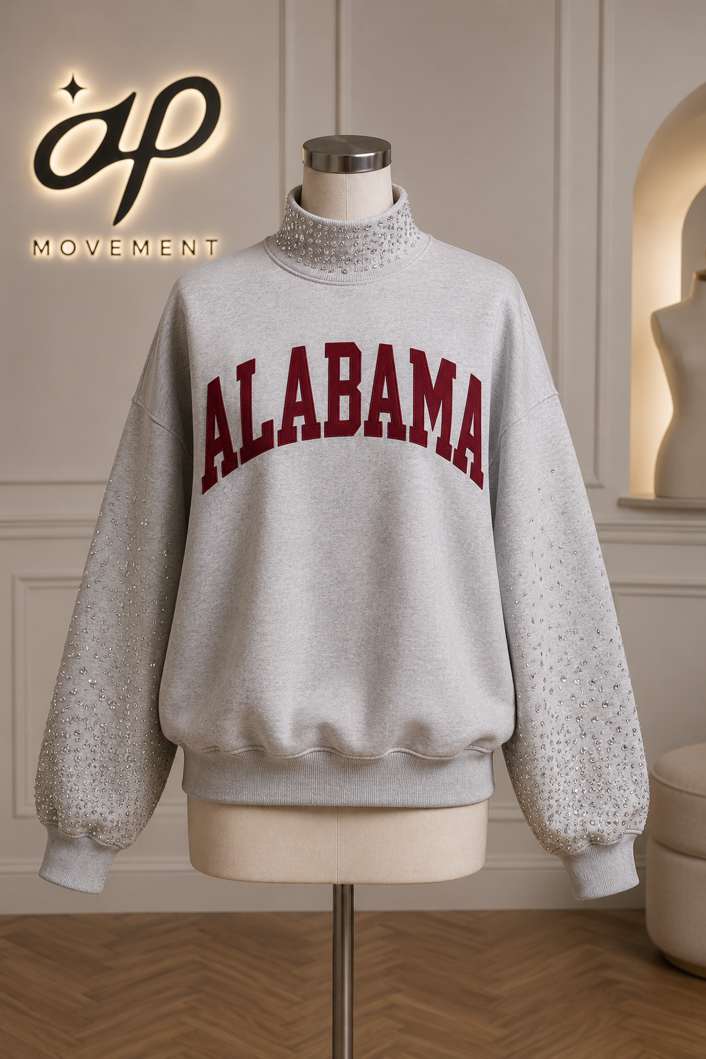 Game Day Rhinestone Mockneck