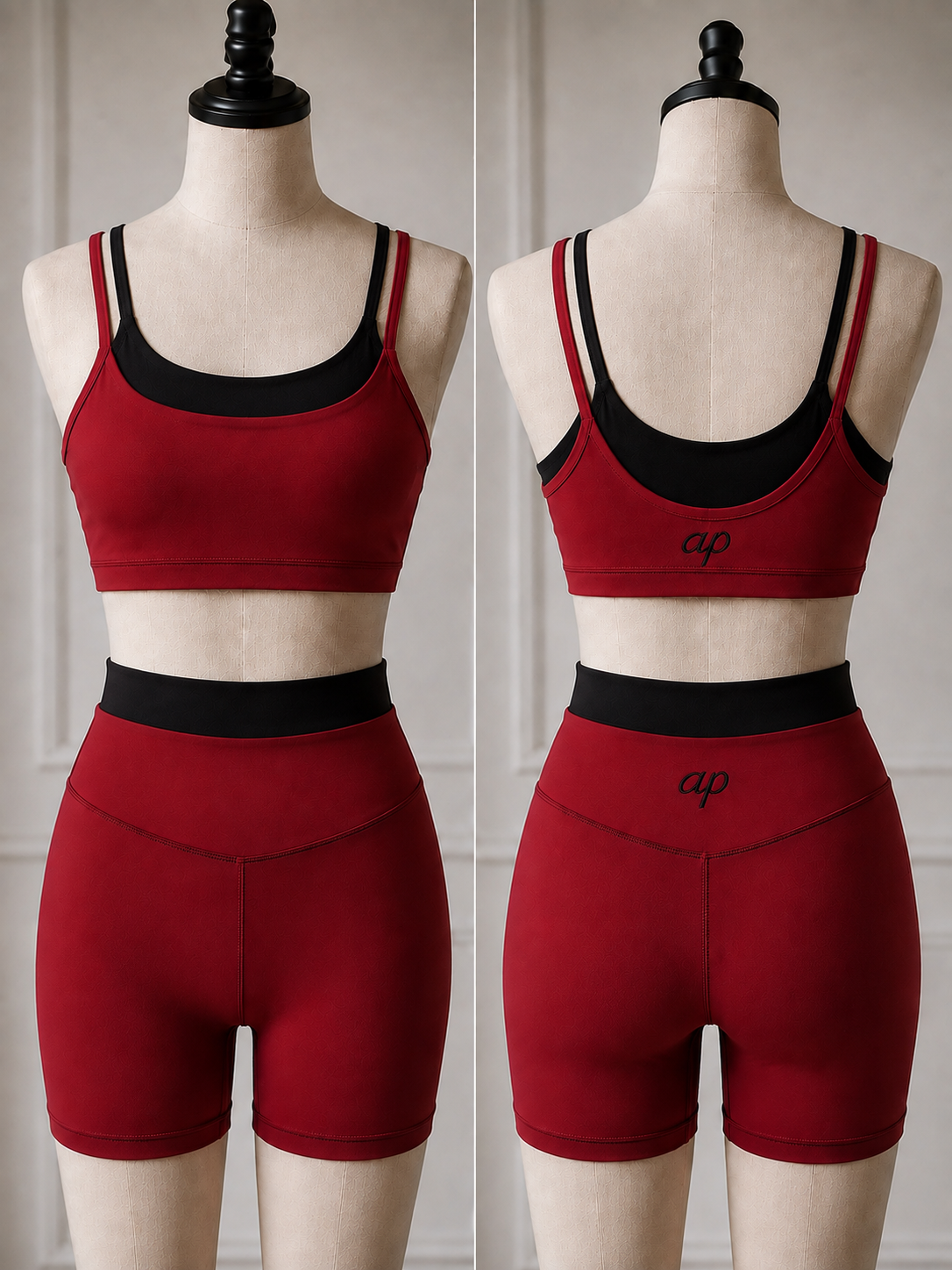 Game Day Two Piece Sets - Sports Bra and Biker Shorts