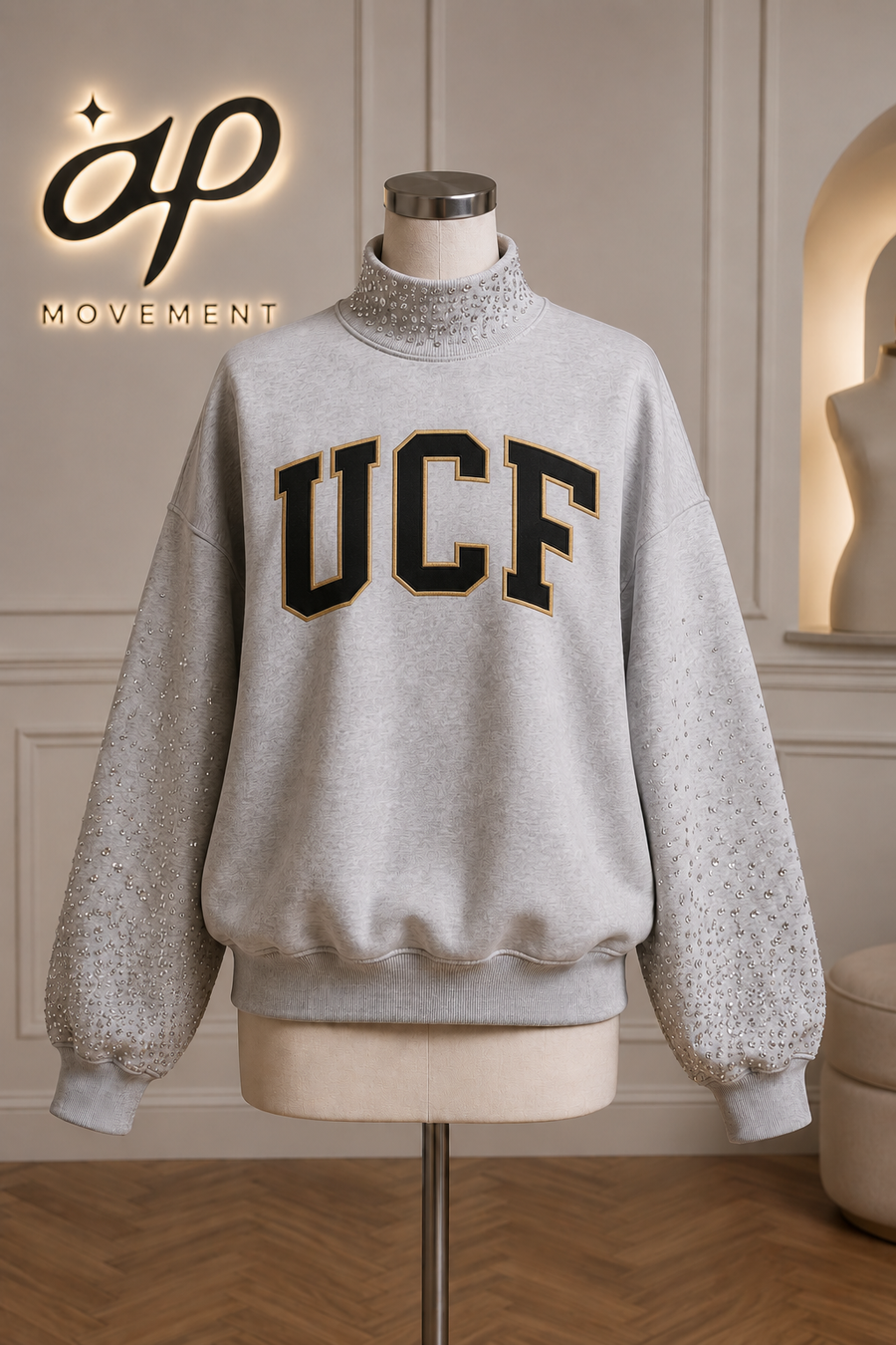 Game Day Rhinestone Mockneck